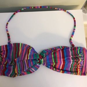 Striped vs swim bandeau top